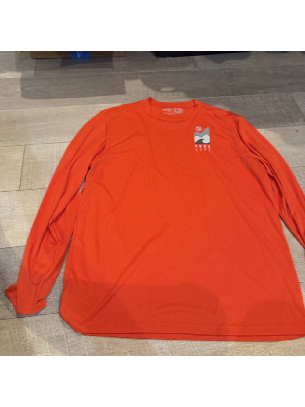 Reel Life Mens Long Sleeve Dri Fit Fishing Boat Shirt Large